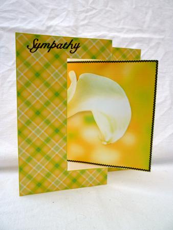 Stunning Calla Lily Swing Card (with Deepest Sympathy) by Michelle Chivers