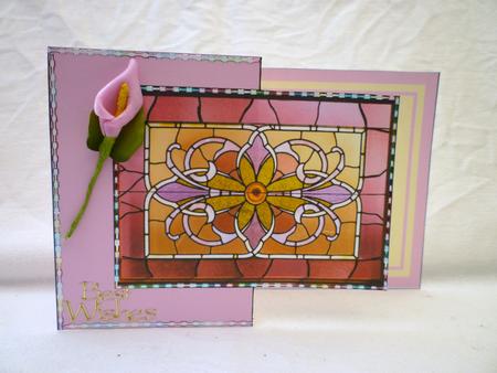 Two A6 Fold Back Cards - Stained Glass by Michelle Chivers