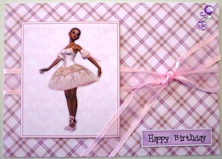 Pretty Ballerina Toppers. Ribbon & Backing Paper by Michelle Chivers