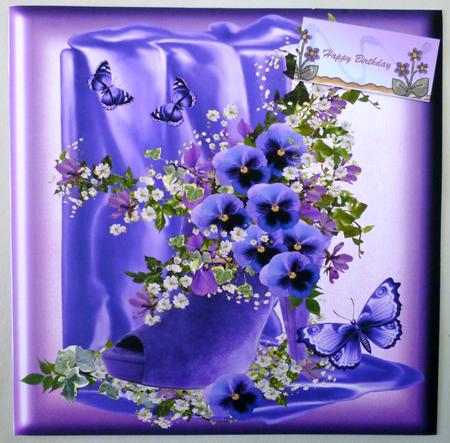 Pansies in a Shoe by Michelle Chivers