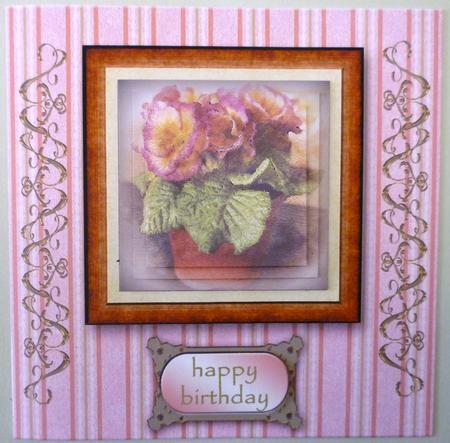 Framed Art - Pot of Primulas by Michelle Chivers