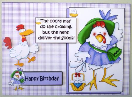 Hetty Hen Delivers the Goods Quick Card by Michelle Chivers