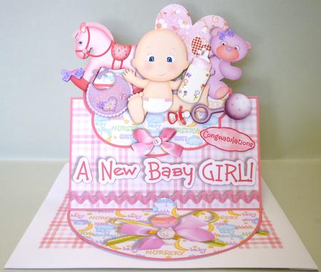 Over the Edge Easel Card Kit - Baby Girl by Michelle Chivers
