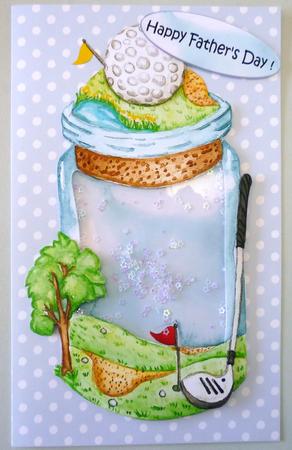 Golf Bottle-toppers&shaker Card by Michelle Chivers