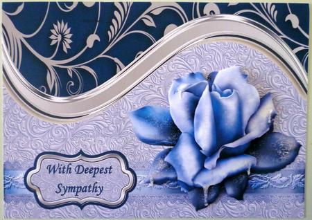 Sympathy Winter Rose Card Front by Michelle Chivers