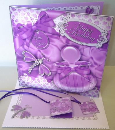 8 x 8 Perfume Lace & Dragonflies Fan Pyramage Kit by Michelle Chivers