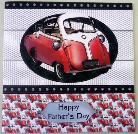 Old Red Car 8x8inch Topper by Michelle Chivers