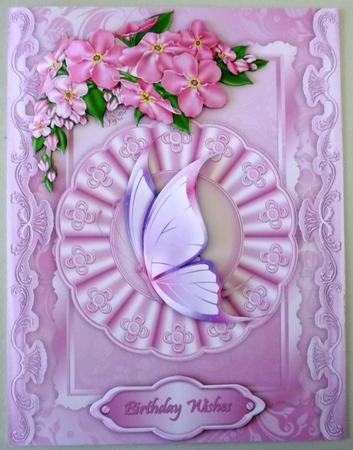 A Pink Passion Card Front with Step by Step by Michelle Chivers