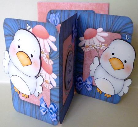 Blue Birdie Shaped Tri Fold Card Kit by Michelle Chivers