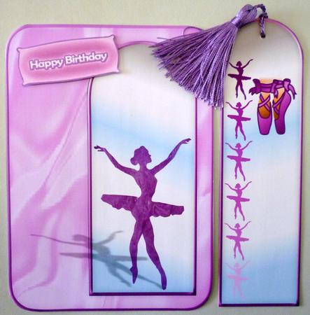 Ballerina Card Front and Bookmark by Michelle Chivers