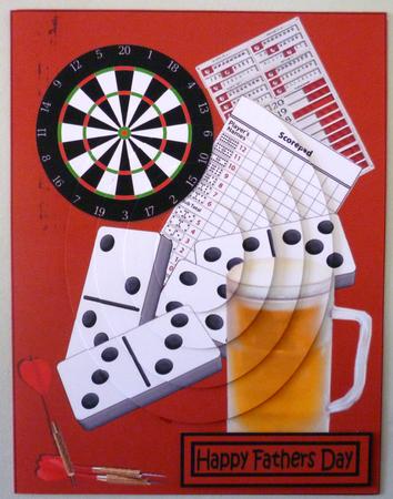 Games Night at the Pub Oval Pyramid by Michelle Chivers