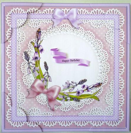 8 x 8 Bluebells Scalloped Corner Topper by Michelle Chivers