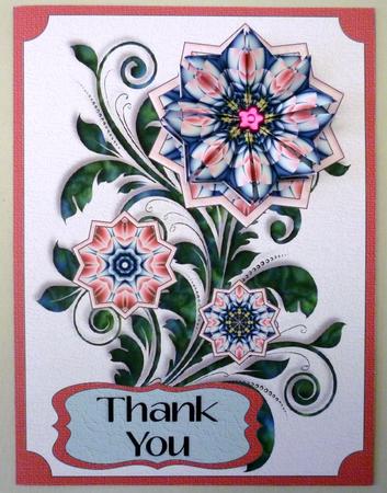 Thank You Tea Bag Tile Bouquet by Michelle Chivers