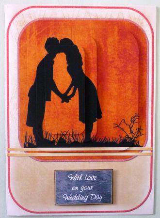 Kissing Couple Pyramage Card by Michelle Chivers