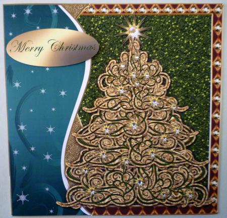 Festive Christmas 7x7 Glitter Topper 2 by Michelle Chivers