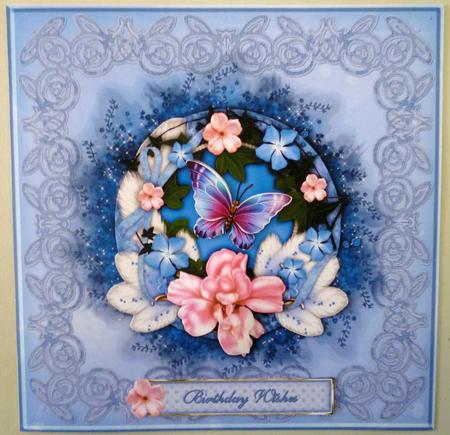 Florabunda - Square Card Front with Step by Step by Michelle Chivers