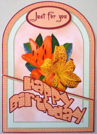 Orange Lilies Cutaway Card by Michelle Chivers