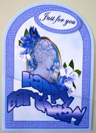 Blue Cameo Cutaway Card by Michelle Chivers