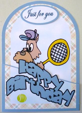 Tennis Cutaway Card by Michelle Chivers