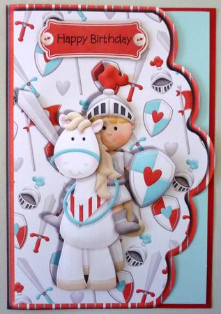 Knight Scallope Edge Curve Card by Michelle Chivers