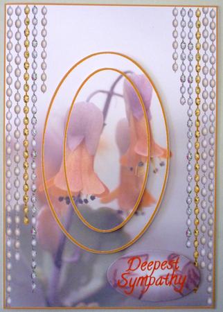 Bell Flowers and Beads - Sympathy or Thank You by Michelle Chivers