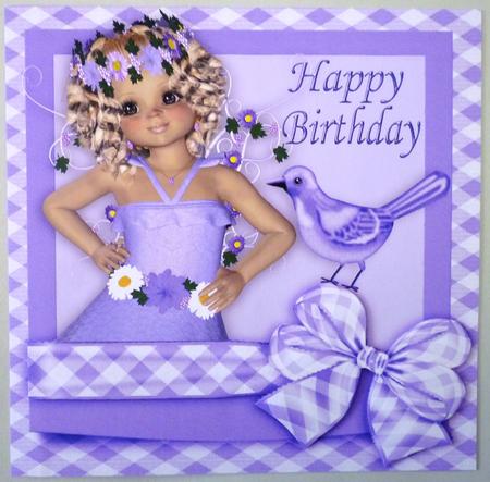 Little Purple Fairy with Little Bird and Bow by Michelle Chivers