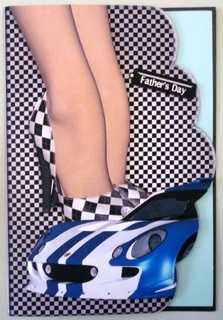 At the Finish Line Scallope Edge Curve Card by Michelle Chivers