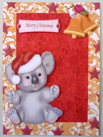 Cute Koala with Santa Hat by Michelle Chivers