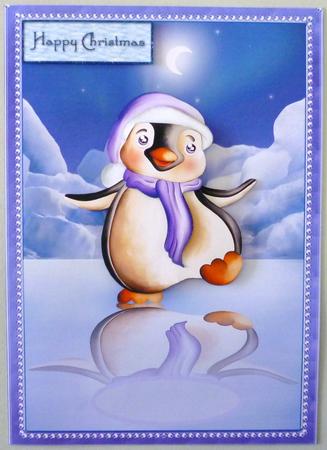 Penguin Card Front by Michelle Chivers