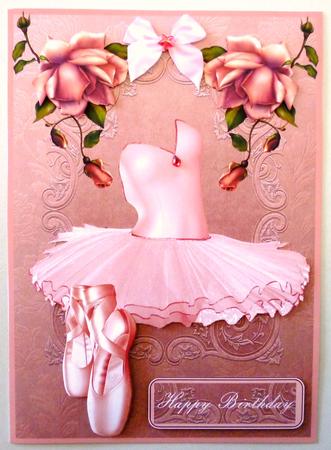 Pretty Pink Ballet Card Front by Michelle Chivers