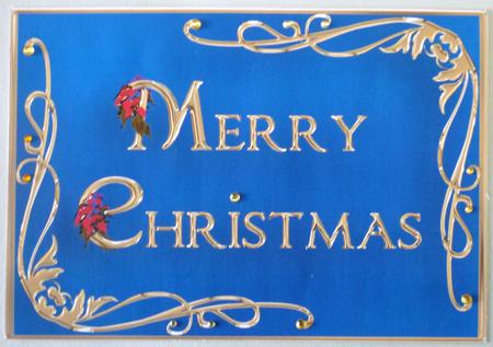 Christmas Gold Bling - Purple and Blue by Michelle Chivers