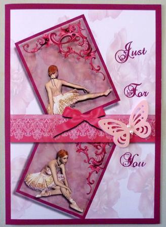 Ballerina Postcard Quick Card by Michelle Chivers