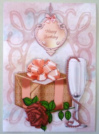 Celebrations Card Front with Decoupage by Michelle Chivers