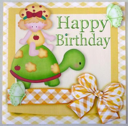 Little Girl with Cute Tortoise and Big Bow by Michelle Chivers
