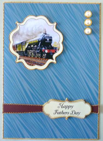 Flying Scotsman Card Front - Fathers Day by Michelle Chivers