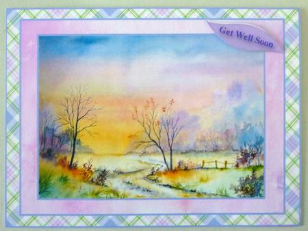 Morning Mist Get Well Card with Female Sentiments by Michelle Chivers