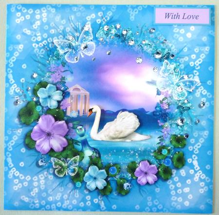 Swan 8x8 Card Front by Michelle Chivers