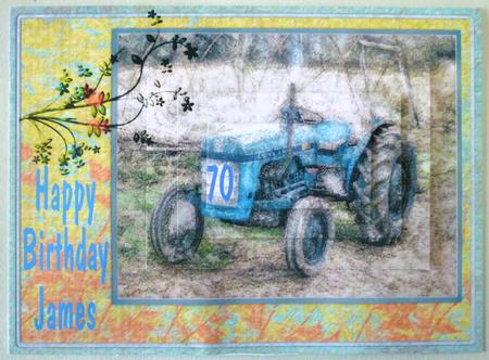 Tractor in Field Card Kit by Michelle Chivers