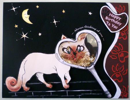 Cool Cat-just for You Quick & Shaker Card by Michelle Chivers