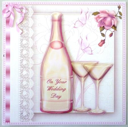 Pink Champagne Wedding Day Topper by Michelle Chivers