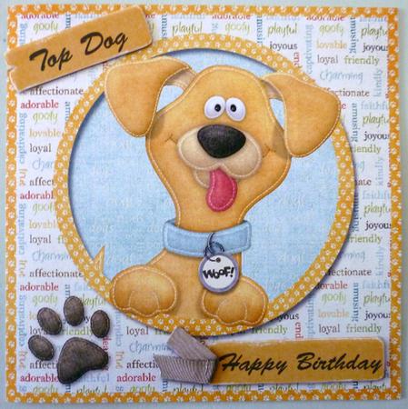 Top Dog Card + Insert + 6 Various Sentiments by Michelle Chivers