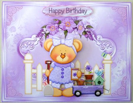 Teddy Retirement/birthday Card Topper by Michelle Chivers