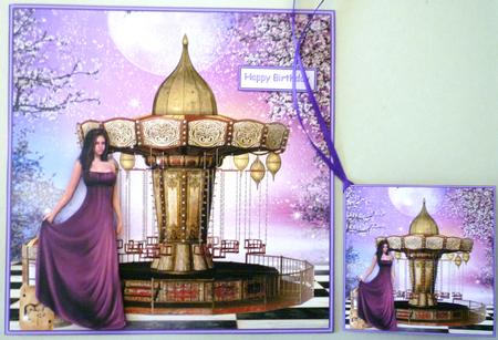 The Merrygoround 8x8 Square Topper by Michelle Chivers