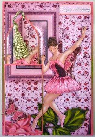 Butterfly Ballerina Bookmark Keepsake Card by Michelle Chivers