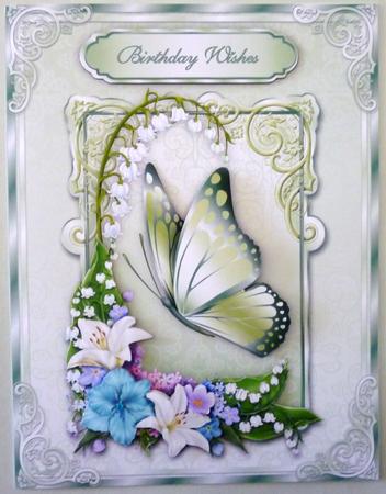 Floral Fantasy Card Front with Step by Step by Michelle Chivers