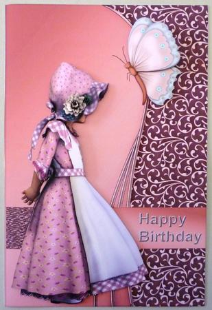 Bonnet Girl in Pink by Michelle Chivers
