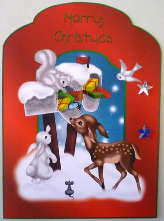 Deer and Friends Scalloped Top Quick Card by Michelle Chivers