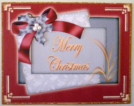 Beautiful 'merry Christmas' Card Topper by Michelle Chivers
