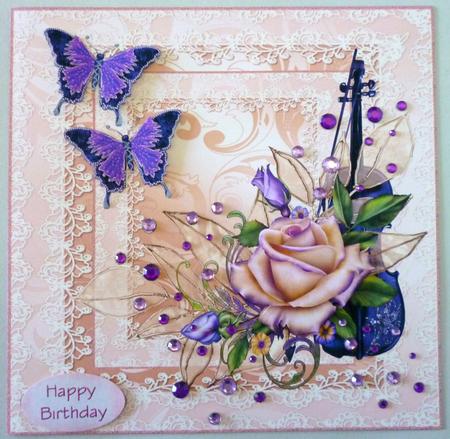 Purple and Peache Roses and Music by Michelle Chivers