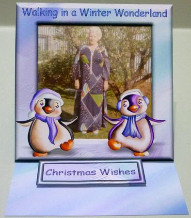 Walking in a Winter Wonderland Mini Photo Easel Card by Michelle Chivers